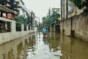 Heavy Rain Floods Guwahati Streets - India
