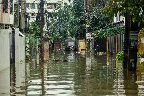 Heavy Rain Floods Guwahati Streets - India