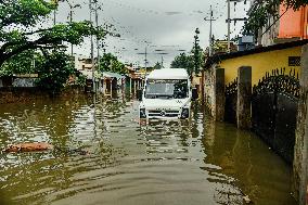 Heavy Rain Floods Guwahati Streets - India