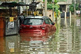 Heavy Rain Floods Guwahati Streets - India