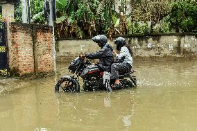 Heavy Rain Floods Guwahati Streets - India