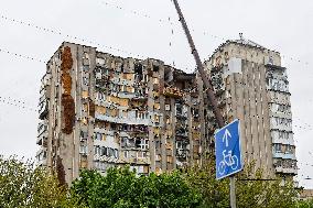 Emergency works at Odesa apartment block damaged by Russian drone attack on May 1