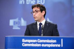 Commissioner For Industry SMEs And The Single Market Press Conference - Brussels