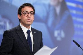 Commissioner For Industry SMEs And The Single Market Press Conference - Brussels