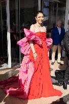 Cannes Peraya Malisorn Faye leaves Hotel Martinez MP