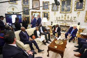South Africa’s Ramaphosa visits US President Trump at White House
