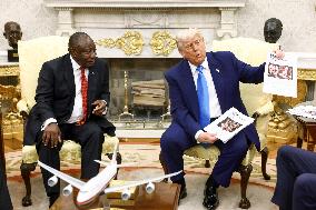 South Africa’s Ramaphosa visits US President Trump at White House