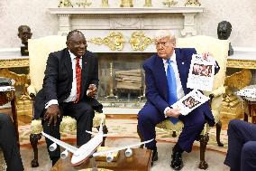South Africa’s Ramaphosa visits US President Trump at White House