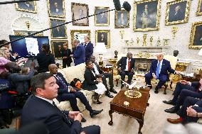 South Africa’s Ramaphosa visits US President Trump at White House