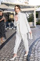 Cannes Mary Leest leaves Hotel Martinez MP