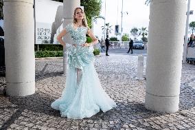 Cannes Ginta leaves Hotel Martinez MP