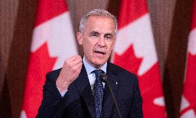 PM Mark Carney Addresses Reporters After Cabinet Retreat - Ottawa
