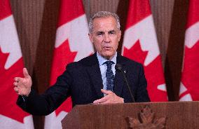 PM Mark Carney Addresses Reporters After Cabinet Retreat - Ottawa