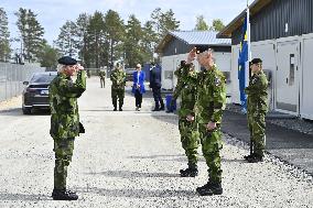 THE KING VISITS SWEDISH NATO SOLDIERS IN LATVIA