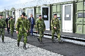 KING CARL GUSTAF VISITS SWEDISH NATO SOLDIERS