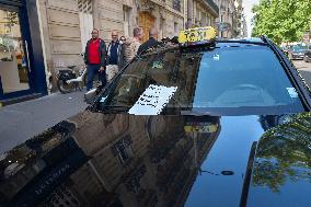 Demonstration By Taxi Drivers - Paris