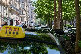 Demonstration By Taxi Drivers - Paris