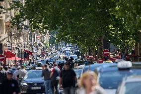 Demonstration By Taxi Drivers - Paris