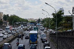 Demonstration By Taxi Drivers - Paris
