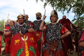 Roman Chariot Race During Emerita Lvdica - Spain