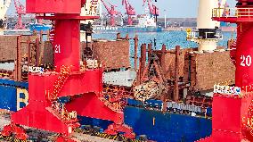 Largest Timber Import Port Rizhao Port in China