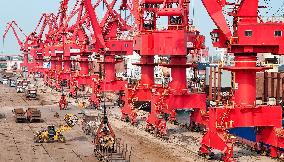 Largest Timber Import Port Rizhao Port in China
