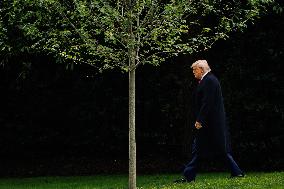 U.S. President Trump Departs the White House