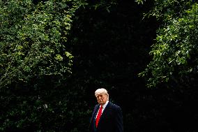 U.S. President Trump Departs the White House