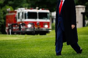 U.S. President Trump Departs the White House