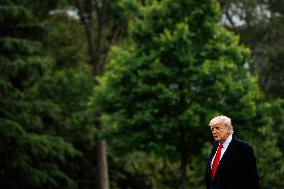 U.S. President Trump Departs the White House