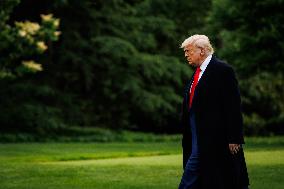 U.S. President Trump Departs the White House