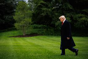 U.S. President Trump Departs the White House