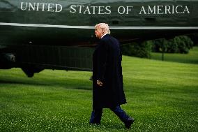 U.S. President Trump Departs the White House