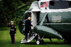 U.S. President Trump Departs the White House