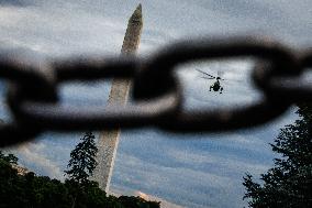 U.S. President Trump Departs the White House