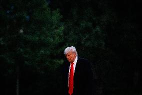 U.S. President Trump Returns to the White House