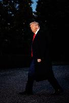 U.S. President Trump Returns to the White House