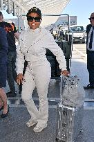 Cannes Taraji P Henson At Nice Airport JR