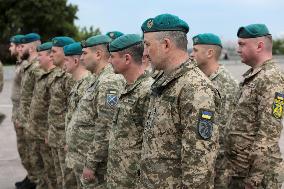 Inauguration of Marine Corps memorial sign in Kyiv