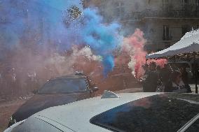 Taxi Drivers Protest Against Patient Transport Reforms in Paris