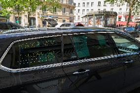 Taxi Drivers Protest Against Patient Transport Reforms in Paris