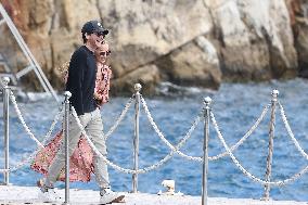 Cannes - Adrien Brody and Georgina Chapman At Eden Roc