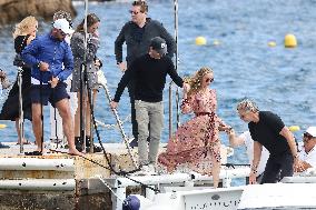 Cannes - Adrien Brody and Georgina Chapman At Eden Roc