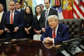 President Trump Signs Executive Orders at the White House