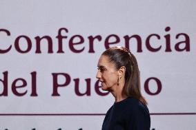 President Claudia Sheinbaum Holds Briefing - Mexico