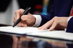 President Trump Signs Executive Orders at the White House
