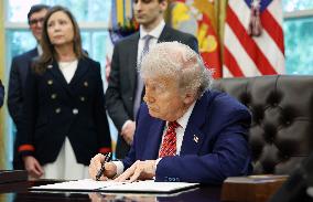 President Trump Signs Executive Orders at the White House
