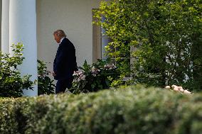 DC: President Trump Departs the White House in Washington