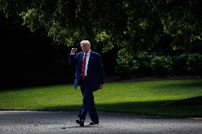 DC: President Trump Departs the White House in Washington