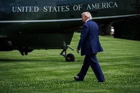 DC: President Trump Departs the White House in Washington